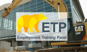ETP Logo over construction site