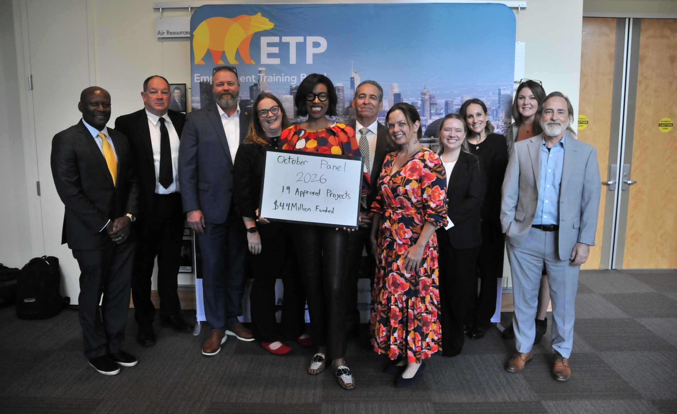 At the October 2026 Panel ETP approved a total of 19 projects, representing over  million in approved funding to support training for over 3,000 trainees statewide